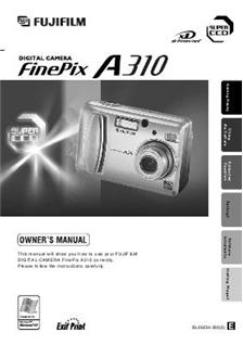 Fujifilm FinePix A310 manual. Camera Instructions.